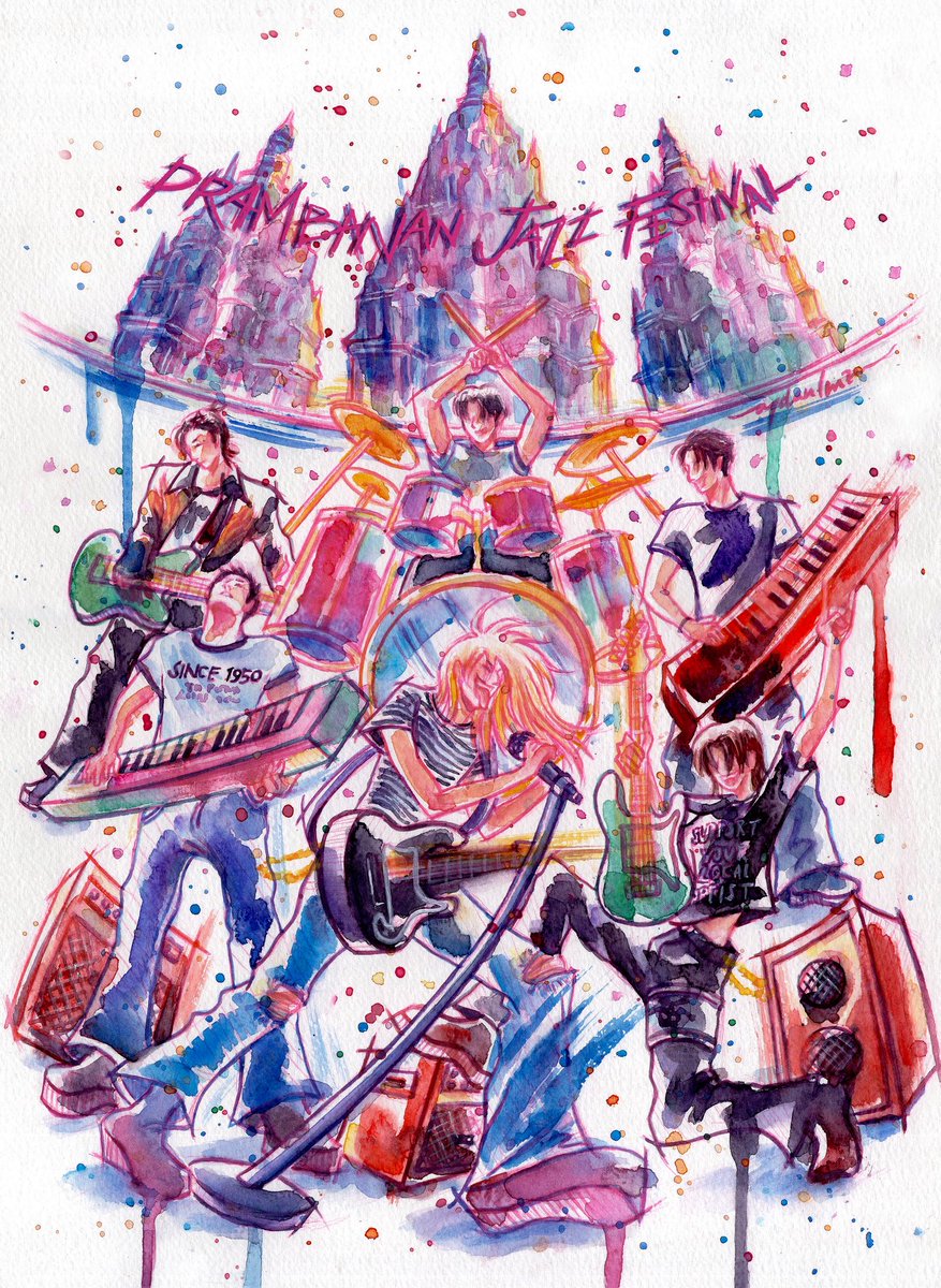 aydanimza's tweet photo. ROCK THE PRAMBANAN 🎸🥁🎹💥 

#xdinaryheroes #xdinaryheroesfanart https://t.co/Gmqa1gcd2x