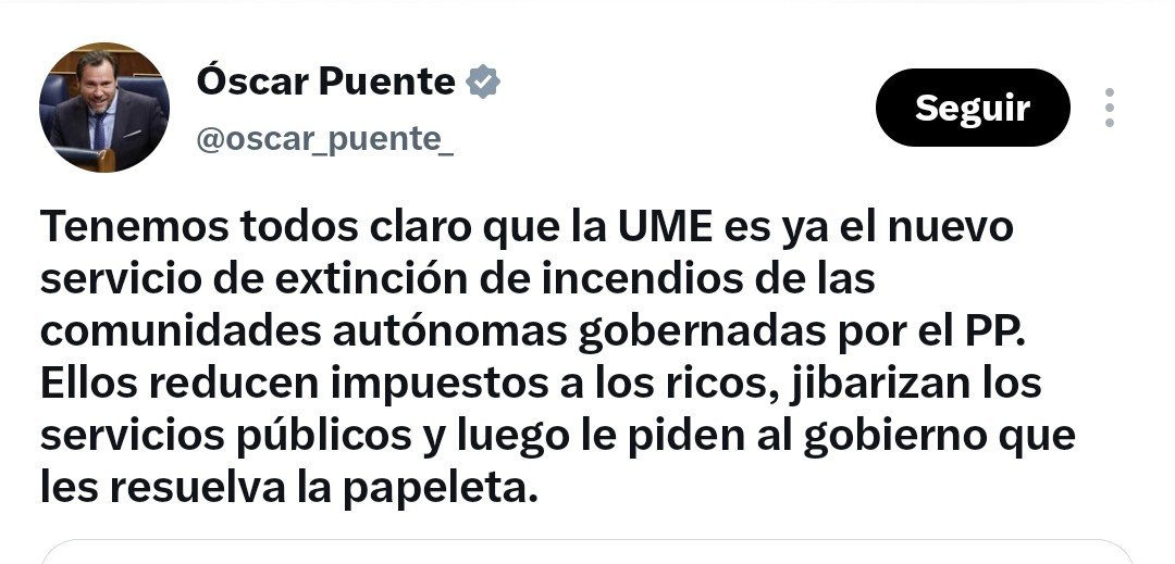 JosemaVallejo's tweet photo. ¿Tenemos todos claro, @oscar_puente_, que la UME no es propiedad del gobierno sino del Estado, o sea, de todos, y que vosotros estáis para hacer lo que los ciudadanos ordenemos?

Y desbloquea a todo el mundo, que usas un perfil oficial y no tienes derecho a bloquear a nadie. https://t.co/Jh5llmqC0v