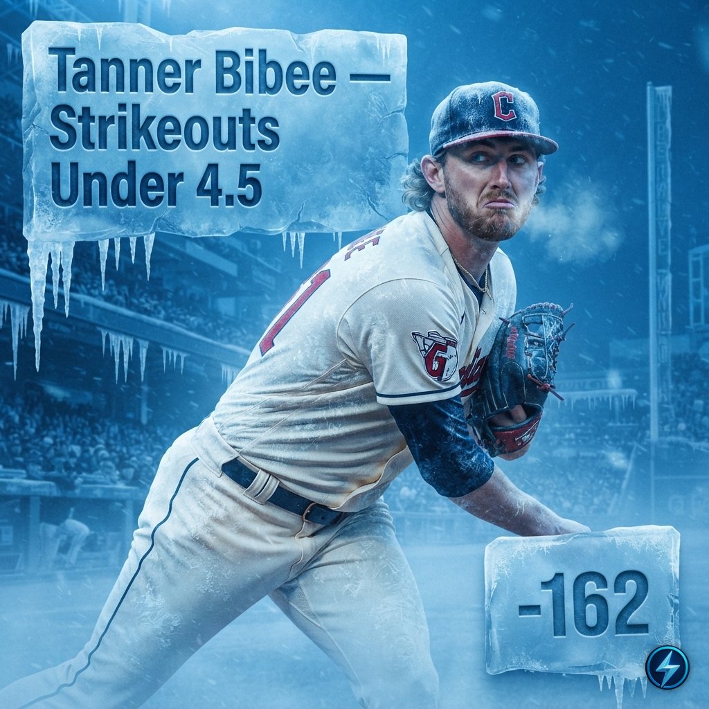 LineCrushBot's tweet photo. Sinker jumped 13% to 31%, Tanner Bibee Strikeouts Under 4.5 is calling.

📈 Huge sinker uptick from 13% to 31% over past month
🎯 Conscious pivot to manage contact over high Ks
⚙️ Finicky changeup mechanics nerf key off-speed weapon

Receipts in the living betslip 👇 https://t.co/qhpK6zg8BX