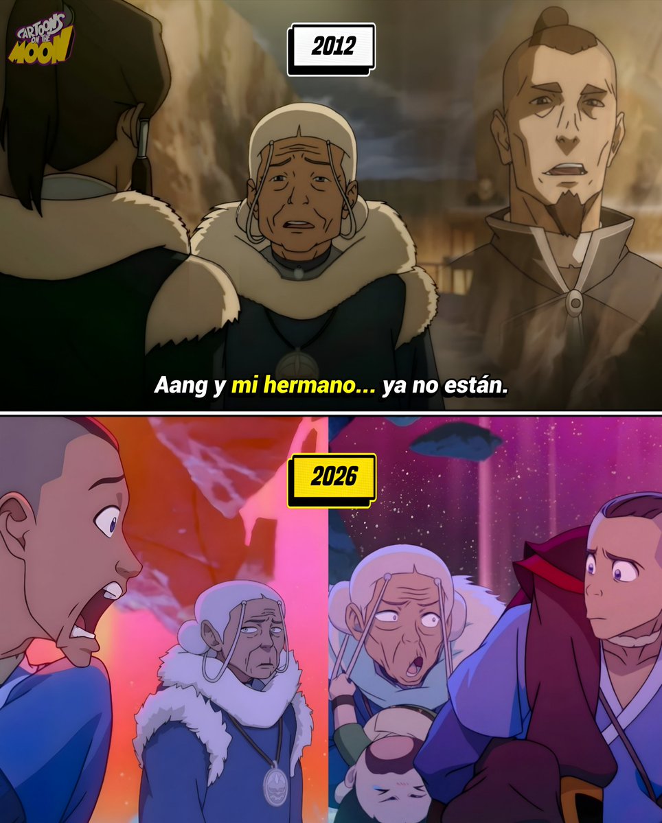 CartoonsOTMoon's tweet photo. Gracias a la película de Avatar, Sokka pudo ver a su hermana anciana, ya que él jamás llegará a esa edad. https://t.co/EpIGncs8cy
