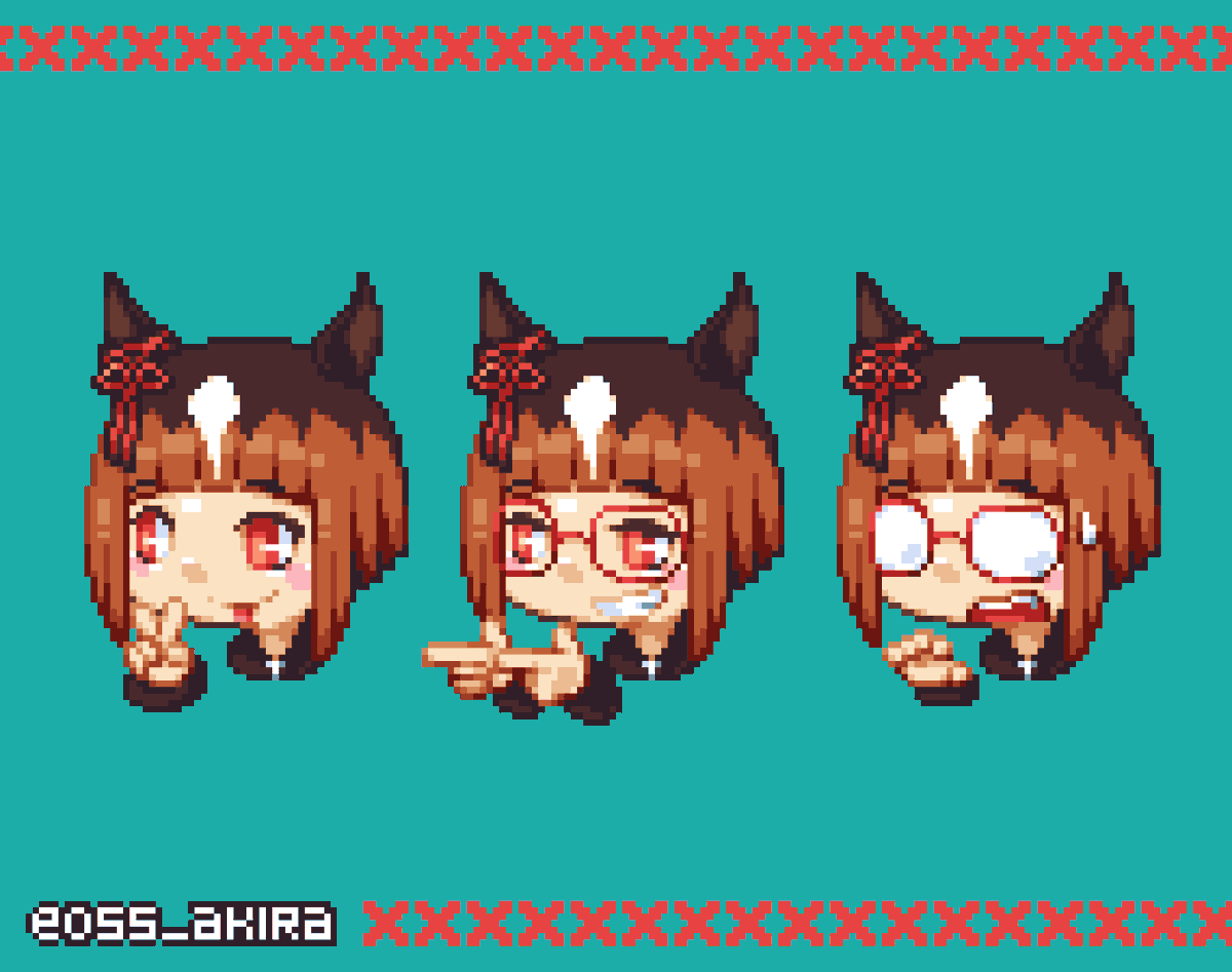 eoss_akira's tweet photo. I'm back to making #pixelart after 3 years, so thrilling!

#transcend #トランセンド #umamusume #ウマ娘 #ドット絵 https://t.co/wnOjPmAGZN