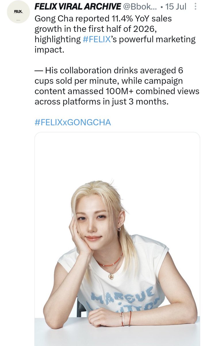lixiepixieflx's tweet photo. Imagine LYING so shamelessly when Felix is doing so well that they even had to renew the contract with him (a first) and want the partnership to last for many years. You can't fake impact. https://t.co/ld5nUPKleS
