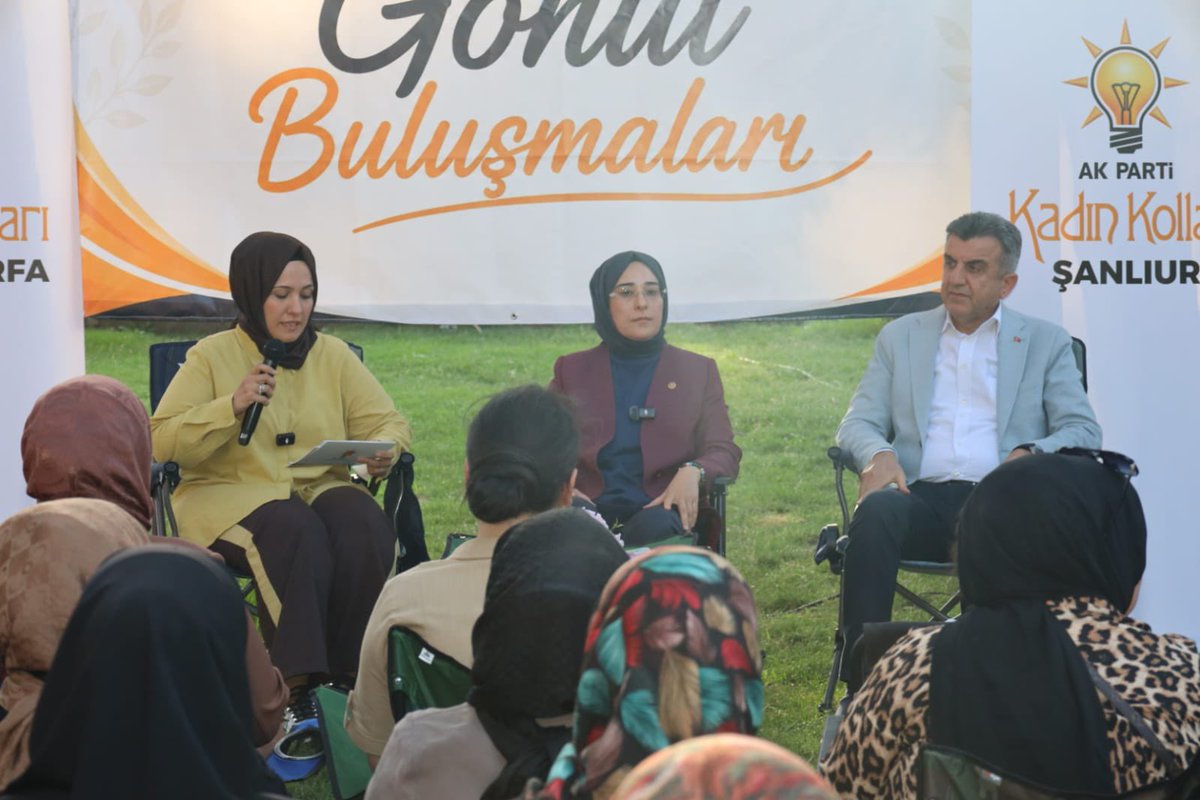 milhamigunbegi's tweet photo. Kadınlar Siyasetin Nesnesi Değil, Öznesidir.
(@RTErdogan)

AK Parti Şanlıurfa Milletvekilimiz @CYAZMAC ile birlikte İl Kadın Kolları Başkanımız @ZehraAy063 ve kadın kollarımızın ev sahipliğinde düzenlenen "Gönül Buluşmaları-Şanlıurfa" programına katıldık.

Kadın Kollarımız, sadece bir teşkilat yapısı değil; aynı zamanda gönül köprüleri kuran büyük bir emek hareketidir. Mahalle mahalle, sokak sokak milletimizin yanında olan kadın kollarımız, davamızın sahadaki en güçlü temsilcileridir.

Bu anlamlı etkinlik için İl Kadın Kolları Başkanımız Zehra Ay'a ve kadın kollarımıza teşekkür ediyorum.

#GönülBuluşmaları
@RTErdogan @Akparti @abuyukgumus
@tugbaisikercan @mustafaelitas @efkanala @MahinurOzdemir @hakanaksu058 @farukaytek @fatmaocak0663 @Makbulee_Oruc