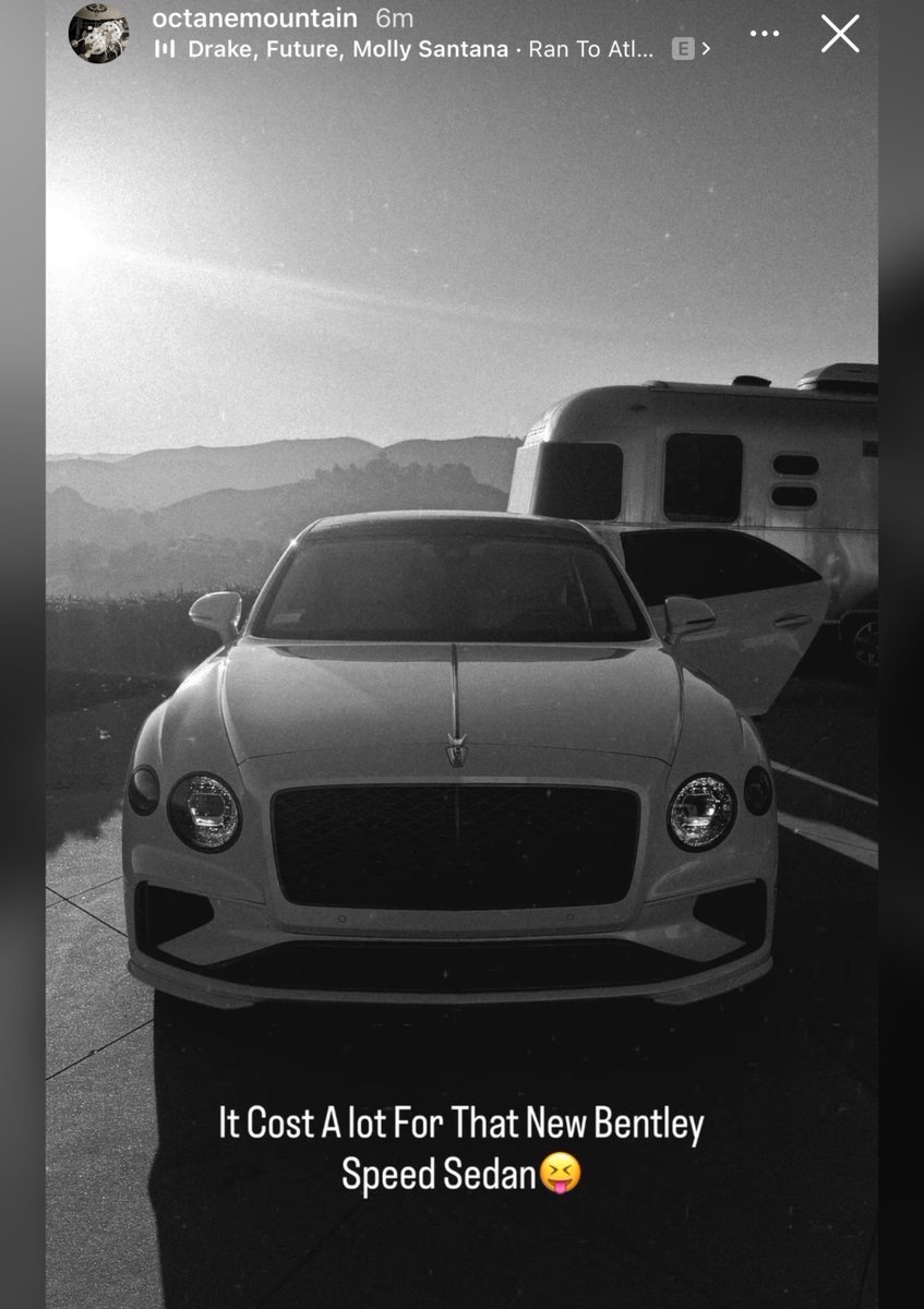 Kurrco's tweet photo. Is Don Toliver hinting at a Drake collab via his ‘octanemountain’ account? 👀🦉

He just posted two Instagram Stories referencing Drake’s lyrics from “Ran To Atlanta” following recent collab rumors 🤔 https://t.co/OSVLvJt564