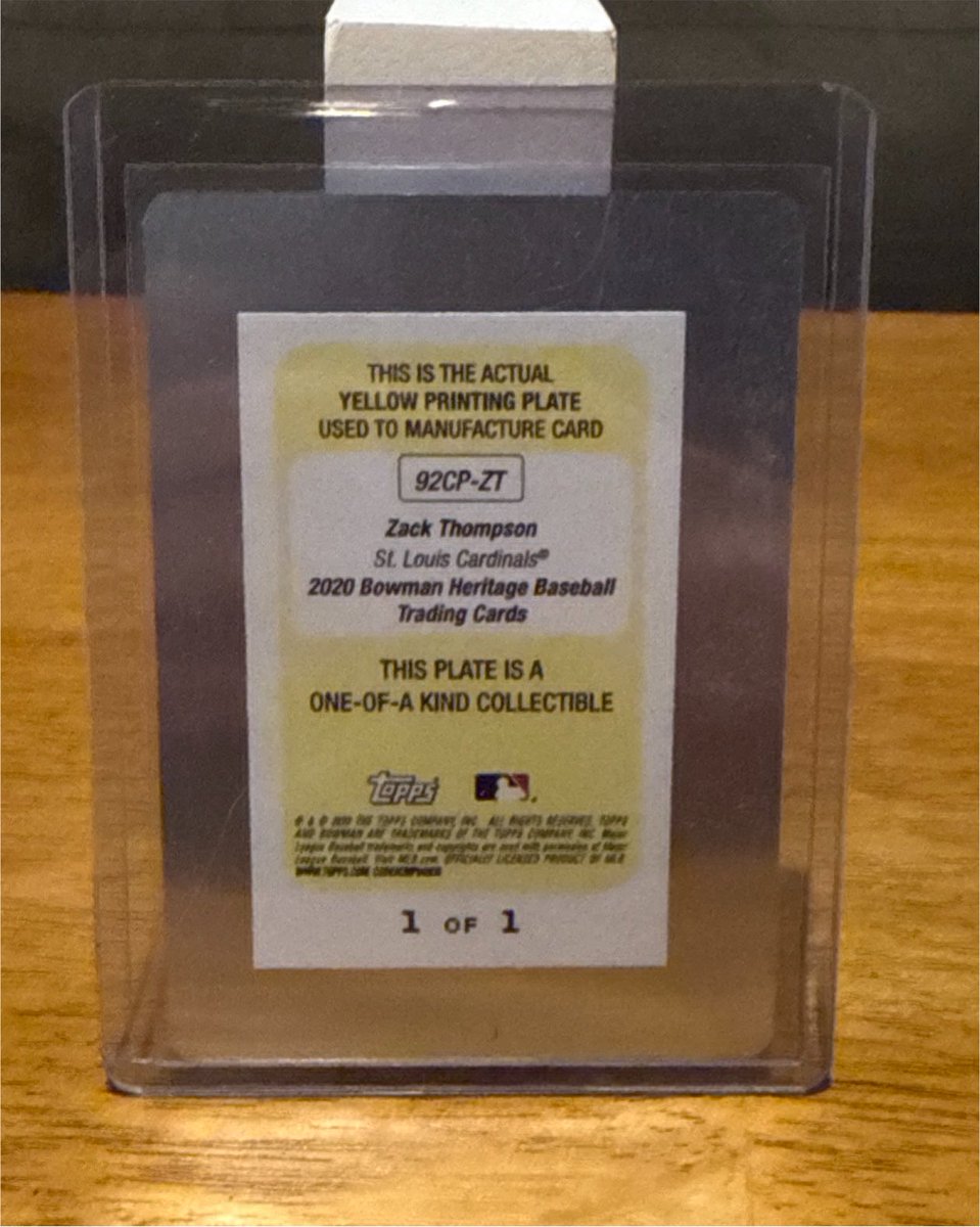 SkeeYeeCards's tweet photo. Where are the Cardinals fans at!? Zack Thompson Yellow Printing Plate 1/1 😳 #ForTheLou @Cardinals1942 

https://t.co/HCTX2URkto https://t.co/YxhooVVdzh