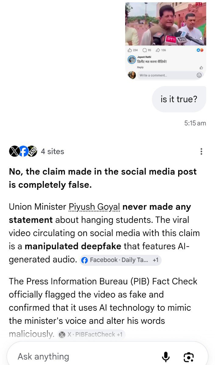 Truth1262136's tweet photo. @GurujiCom1 Please, fact check the posts which you are uploaing or posting . It can spoil the atmosphere of our country. https://t.co/nzVxDo2Qh9