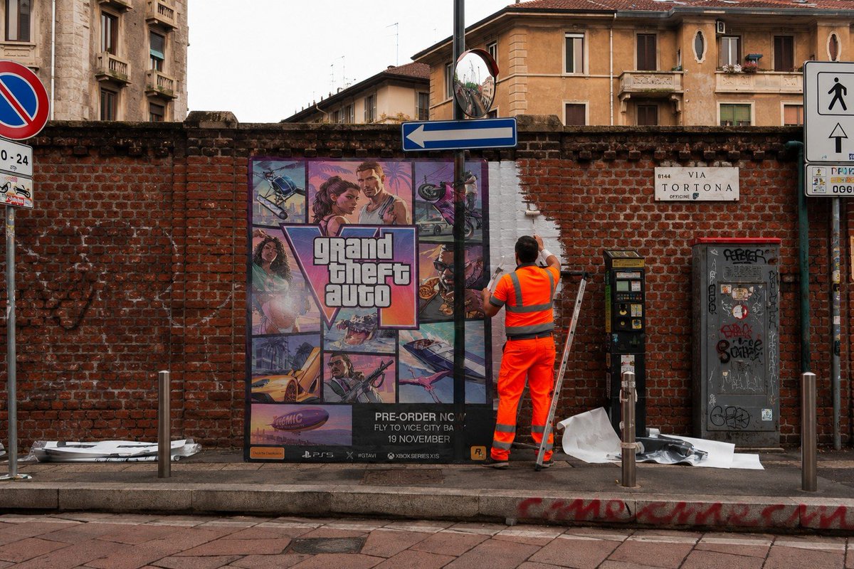 ShaarifRehan334's tweet photo. JUST NOW: Another Gta 6 Marketing Poster Is Spotted In South Miami.
The Poster Is not Fully Being Made But Still It Looks Incredibally Fascinating.
Gta 6 Is Now Confirmed Again That It Is Launching On November 19 2026!! https://t.co/BrcfNmz7h2