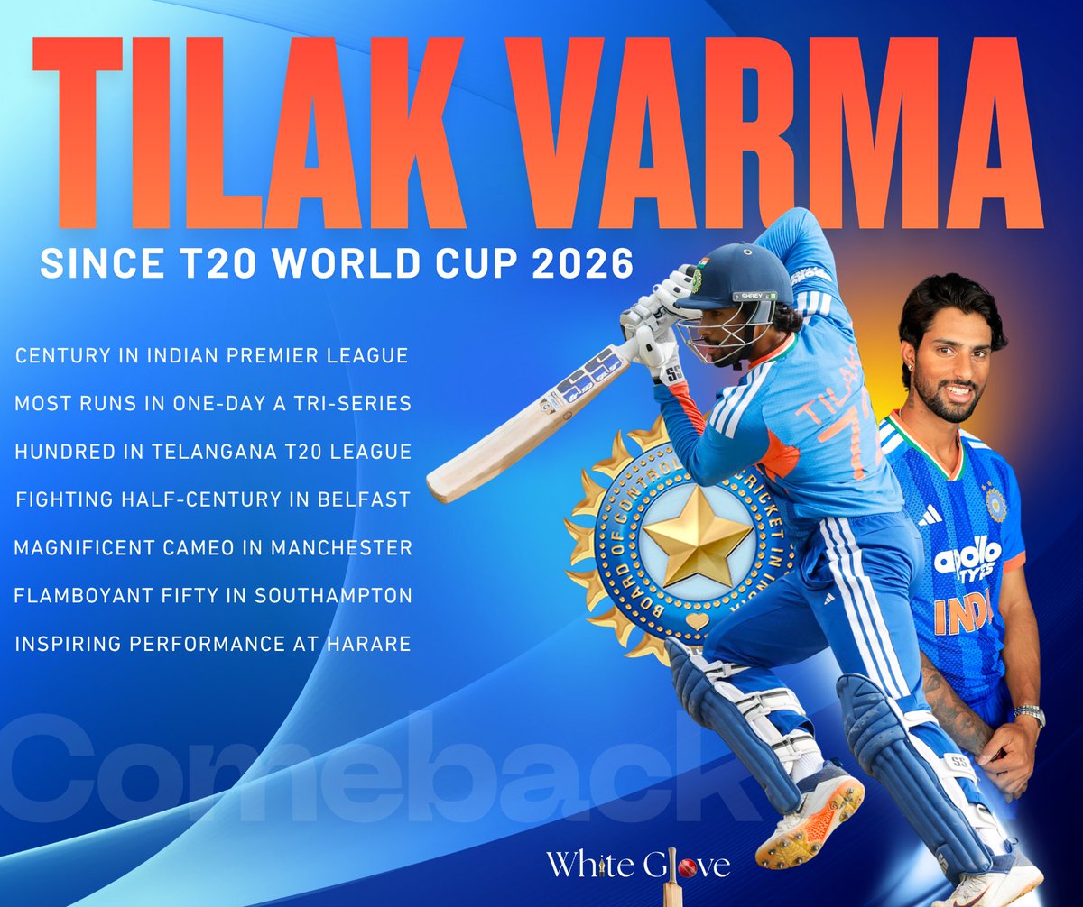 readwhiteglove's tweet photo. India's ignominious tour of the United Kingdom might have masked Tilak Varma's quiet resurgence but the youngster has turned a corner after an ordinary T20 World Cup earlier this year.
Read about his solid return to form https://t.co/WvpqbDjXgU
#CricketTwitter #INDvsENG #BCCI https://t.co/GKW0lBVgFa