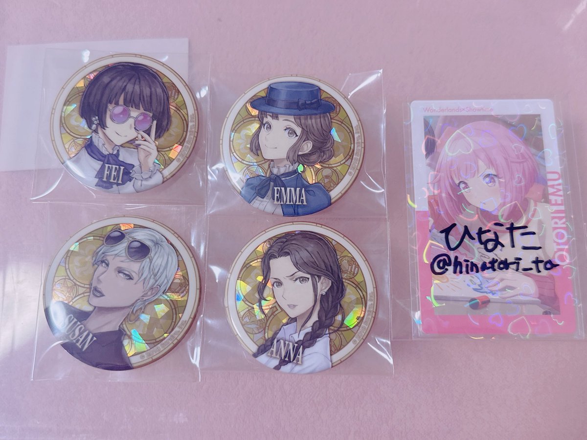 hinatori_ta's tweet photo. 人狼ジャッジメント 缶バッジ 【交換 譲渡】
譲）SP4 黄 缶バッジ if
フェイ、エマ、スーザン、アンナ、ミカ2、ソフィア2、ローラ2、メアリー3、ジェシカ2、マリアンヌ3
求）同種バニラ＞青エリック、または定価＋送料
郵送または渋谷にて手渡しでのお取引となります。 https://t.co/thgJjD1jLc