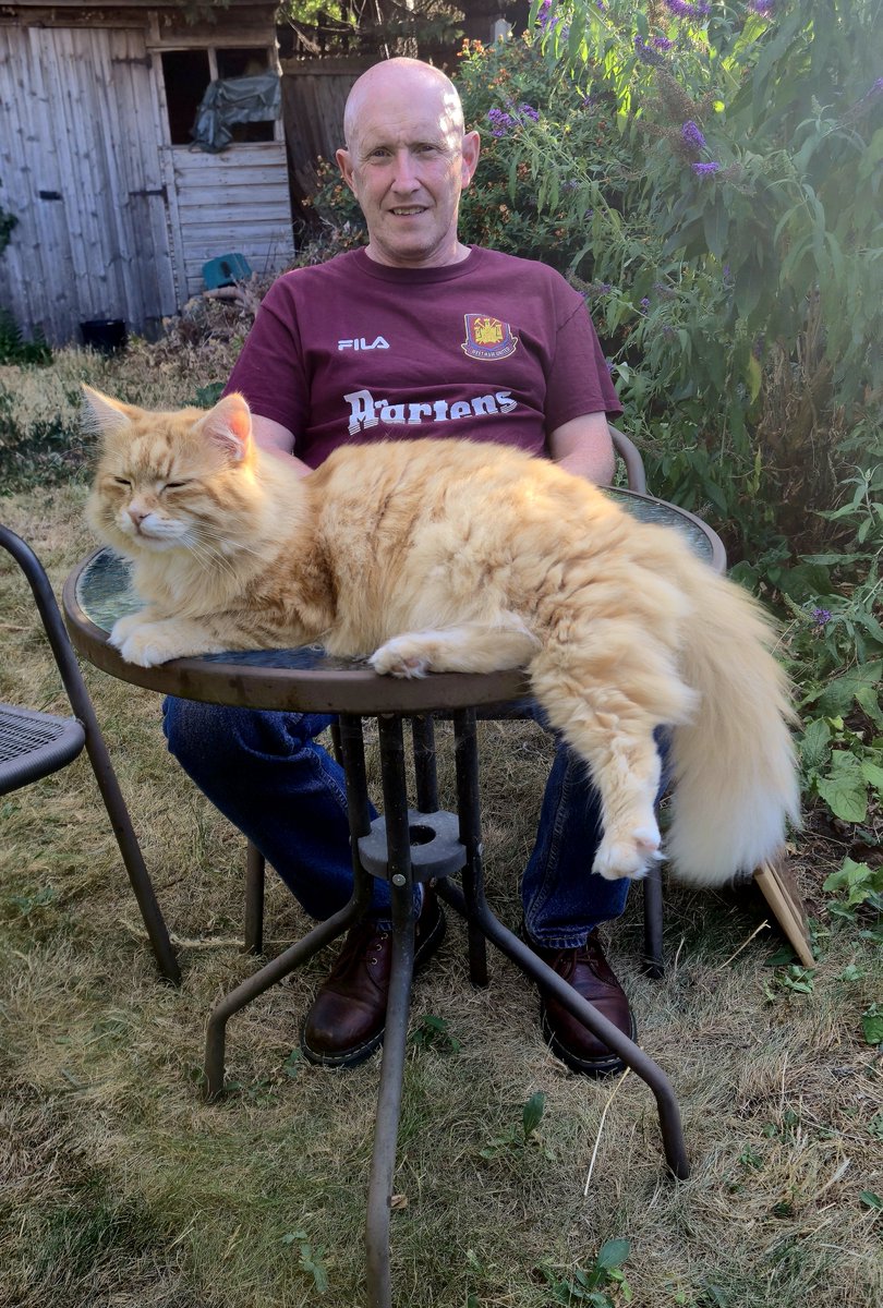 GingerGatsby24's tweet photo. Chillin in the shade with Dad on a hot summer afternoon https://t.co/MlhEgATomZ