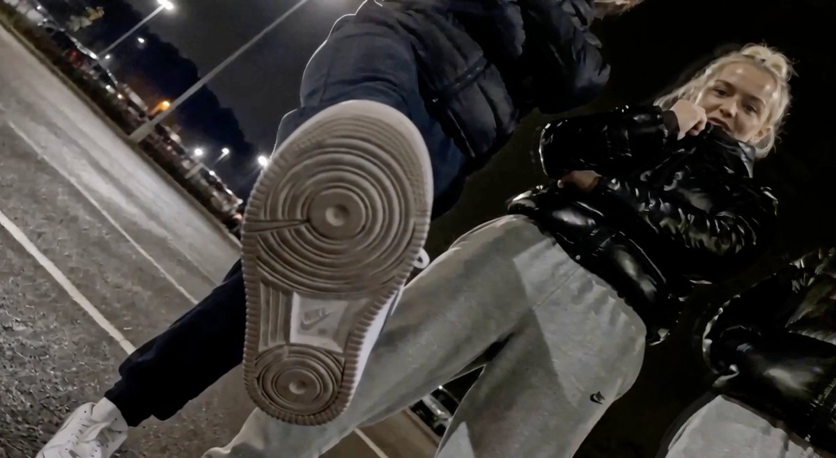 IworshipAI's tweet photo. PREVIEW - Group of girls make someone kneel, apologise, and kiss there shoes, and give them money, the girls are wearing Ugg boots and Nike AF1 trainers.

FULL VERSION - Link in BIO https://t.co/K0Sv6oYL1y