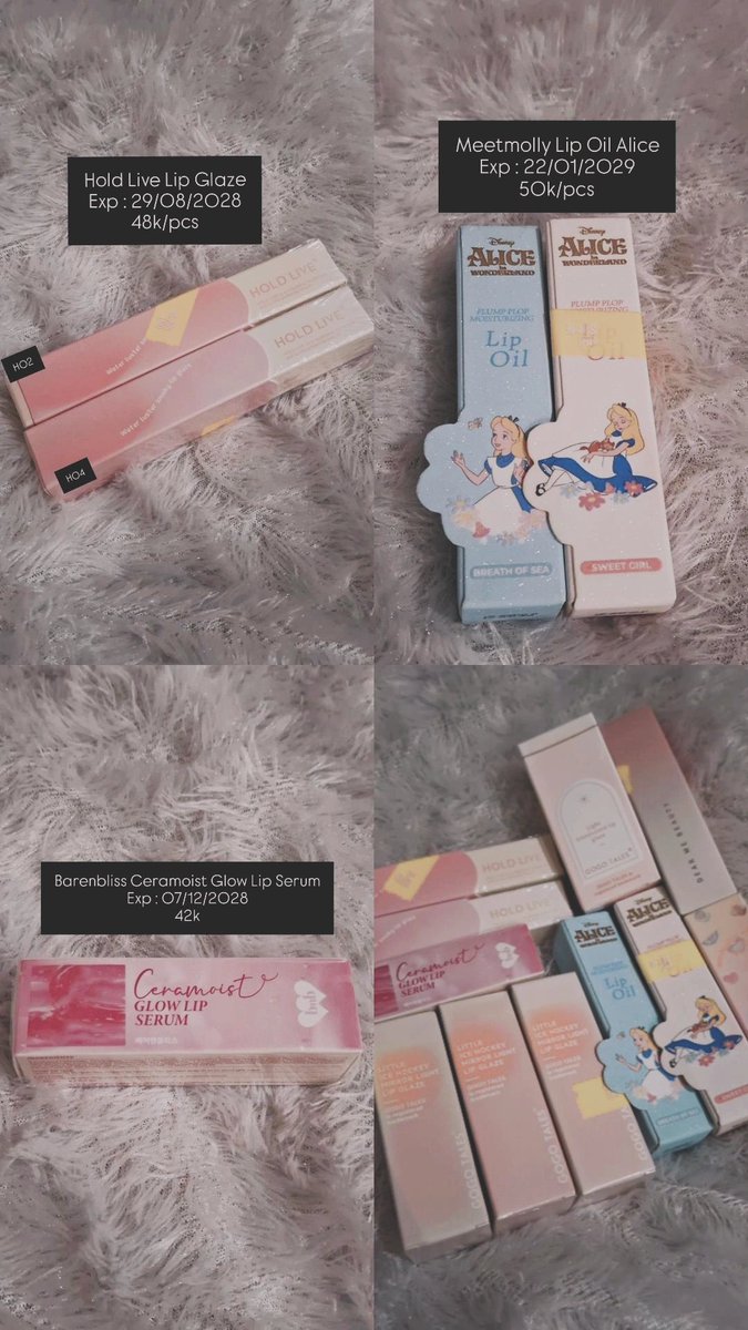 scthles's tweet photo. wts liptint, lip balm, lip oil, lip serum dear me beauty, gogo tales, barenbliss, meetmolly, hold live

bisa co lewat oren yaa, harga udah termasuk biaya admin🫶🏻 https://t.co/GJA7oSCFy9