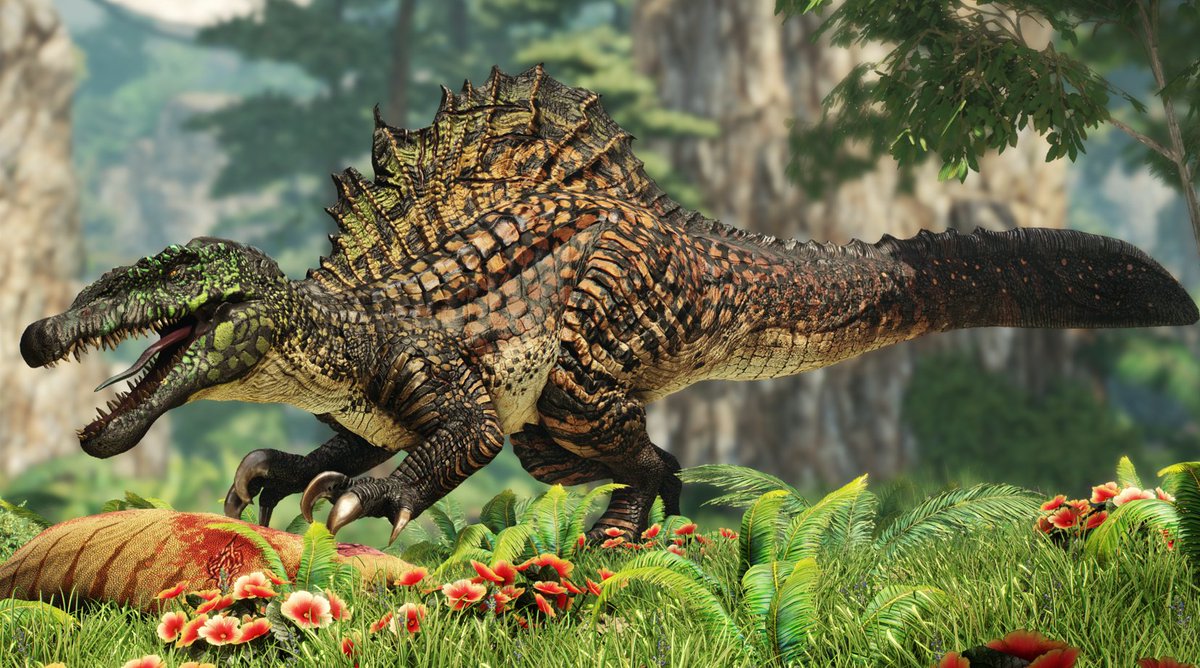 Maxsentia54's tweet photo. Temperate Monitor Royal Spinosaurus, now up on the Steam Workshop for @PrimalCarnage!

#Art #PaleoArt #Dinosaurs #Dinosaur #PrimalCarnage #PrimalCarnageExtinction #PrimalCarnageEvolution #Spinosaurus https://t.co/tOz57uYF1V