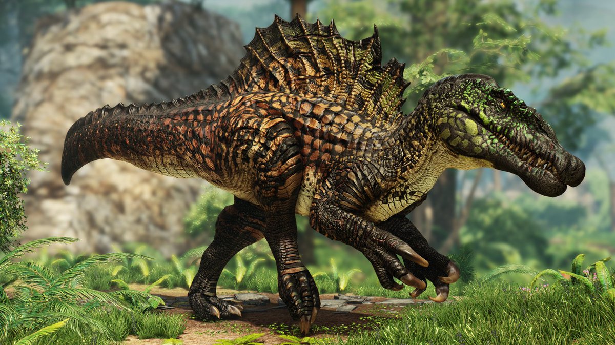 Maxsentia54's tweet photo. Temperate Monitor Royal Spinosaurus, now up on the Steam Workshop for @PrimalCarnage!

#Art #PaleoArt #Dinosaurs #Dinosaur #PrimalCarnage #PrimalCarnageExtinction #PrimalCarnageEvolution #Spinosaurus https://t.co/tOz57uYF1V