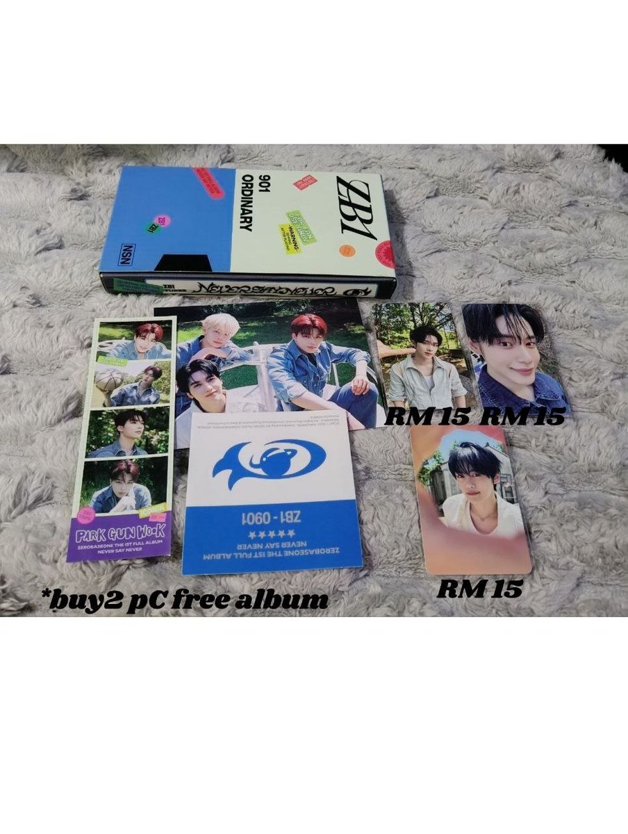 Bitteriebeanie's tweet photo. {Help Rt} WTS Zb1 zerobaseone
๐ผ Buy more can nego
๐ผ Unsealed album RM15
๐ผ All PC RM20each
๐ผ Limited Album sealed RM70
Have postage this weekend
#pasarzb1 #pasarzerobaseone #pasarand2ble #pasara2b
#pasarjiwoong https://t.co/U9XZnqaftq