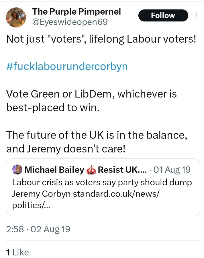 SkipMcQueen's tweet photo. Are you taking the piss?
You voted Lib Dem when Corbyn tried to reverse Thatcherism. https://t.co/YVISazG83j