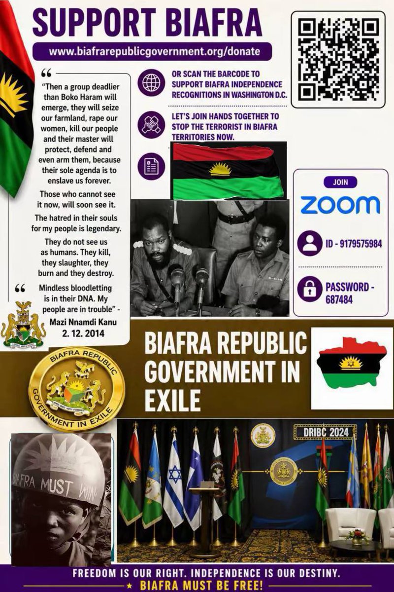 IMC_BRGIE's tweet photo. Support #Biafra_Recognition WEBSITE https://t.co/tHH2jW4oaj
Topic: BRGIE FUNDRAISING FOR BIAFRA FREEDOM FROM THE TERRORIST.
Date: 25th July 2026
Time: 07:00 PM  Biafra Time 

Join Zoom Meeting
https://t.co/bRi2wD0P9O
Meeting ID: 917 957 5984
Passcode: 687484 https://t.co/nSGg6QftIY