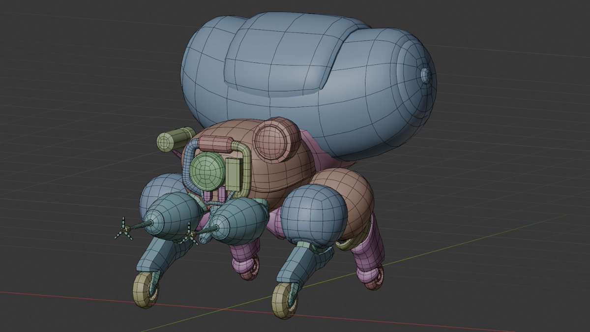 Boeta49's tweet photo. Fuchikoma en proceso.

#blender #3d #gits #GhostInTheShell  
 #theghostintheshell https://t.co/UwM5gKDr6J
