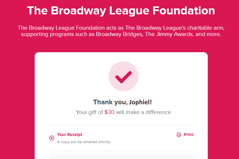 JophielsWings's tweet photo. One final thing, remember to visit the website: Broadway League Foundation, and donate to the cause!

I'll be posting the links below. Apologies I didn't do this in the main post, wrote it too fast. 

#BugPunch https://t.co/sqGOA0Q7uP