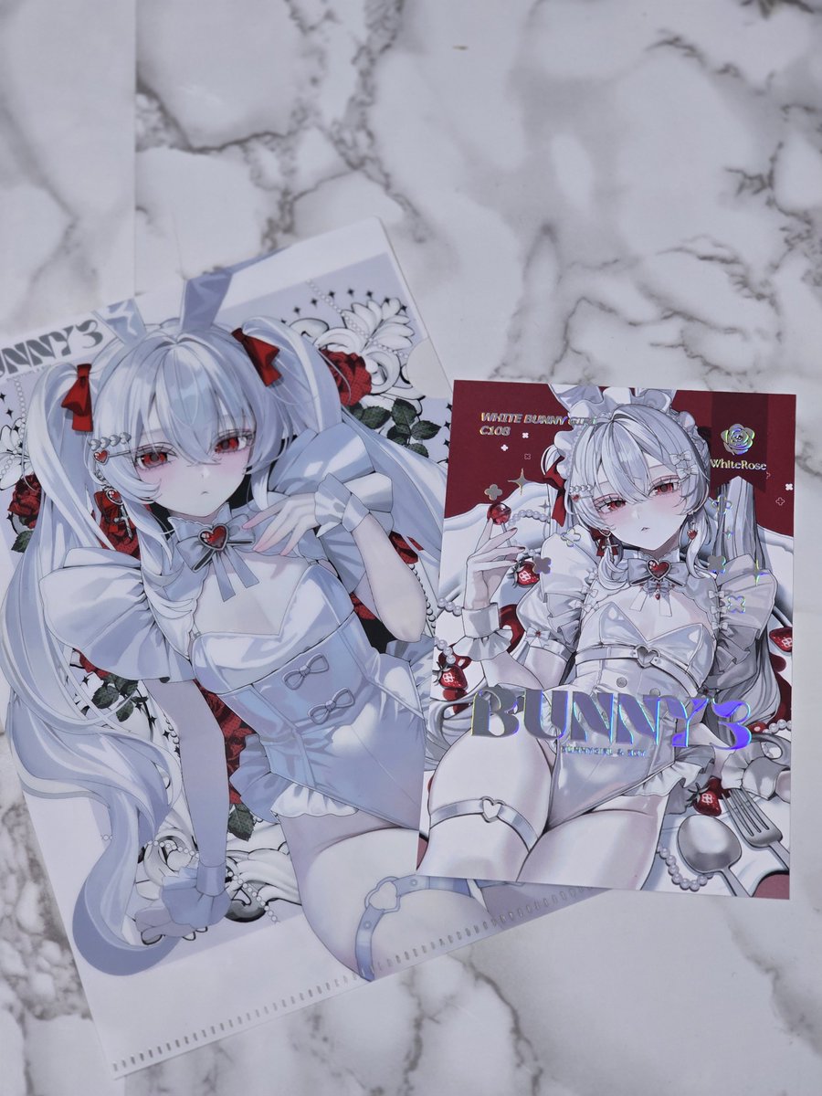 夏コミ新刊セット、クリアファイルとポストカードまじ可愛い😭 特に