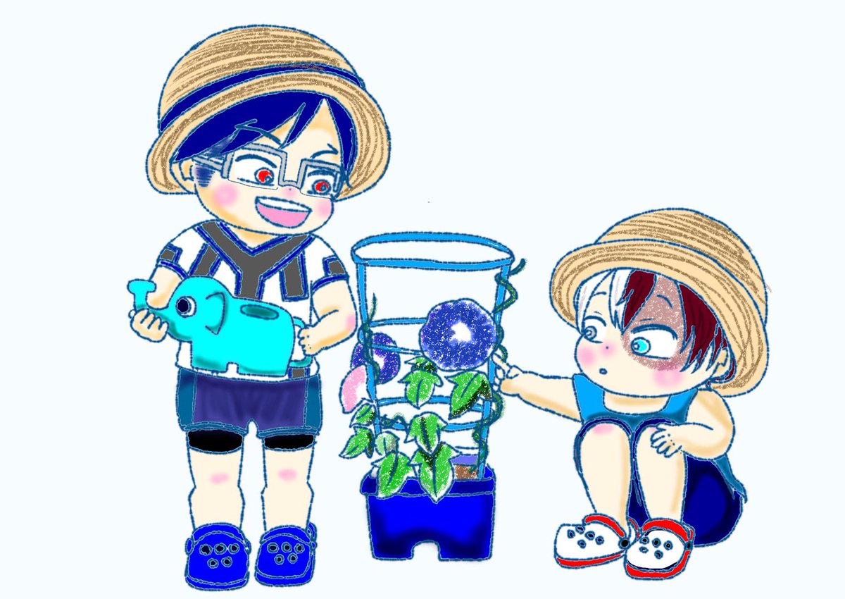 kaimnsg's tweet photo. あさがお咲いたね🍰👓ちゃん！ https://t.co/hnDKDeQh6q