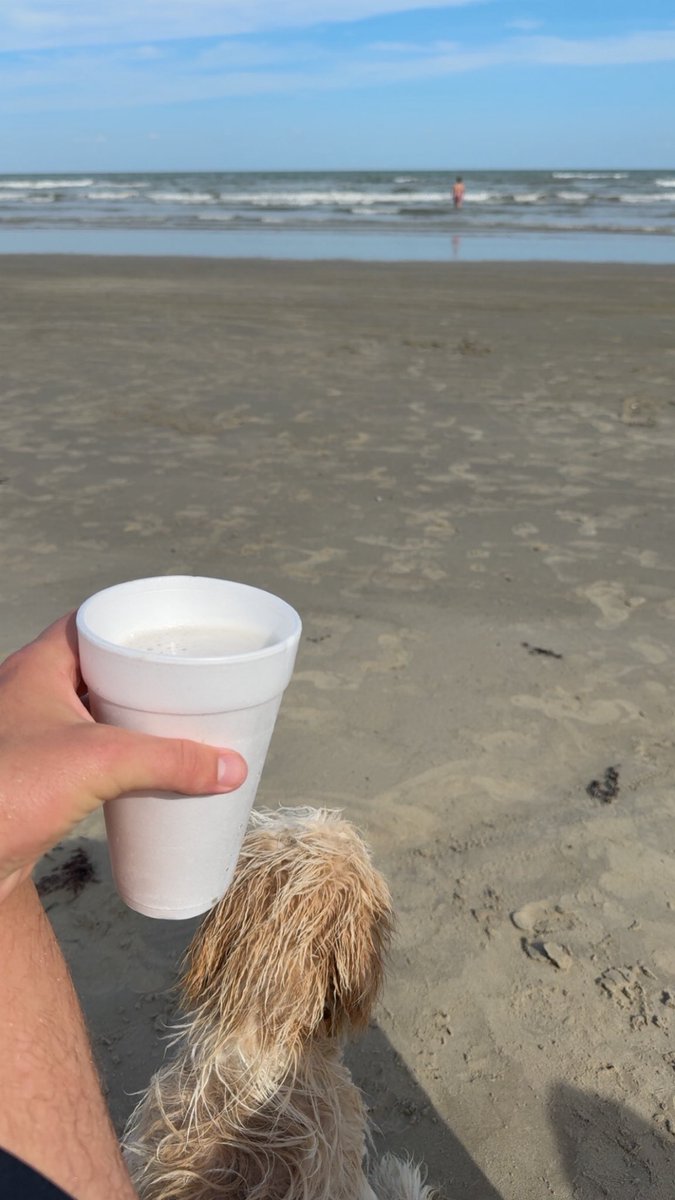 STLBillikensFan's tweet photo. Shitty Galveston beer with the mutt https://t.co/8UAaa5WsUz
