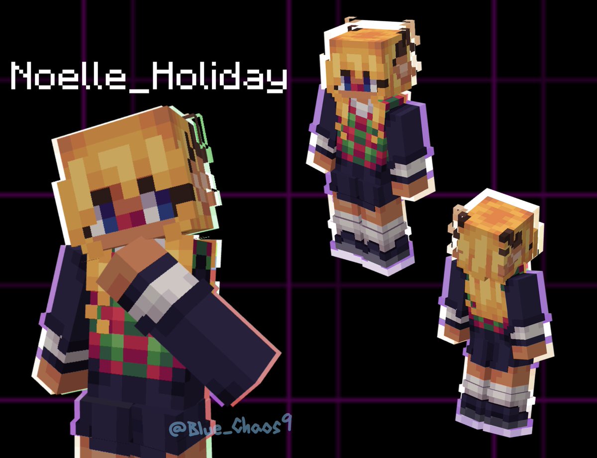 Blue_Chaos9's tweet photo. Noelle holiday
#deltarune #noelleholiday #minecraft #minecraftskin #pixelart https://t.co/y54HJDY6wu