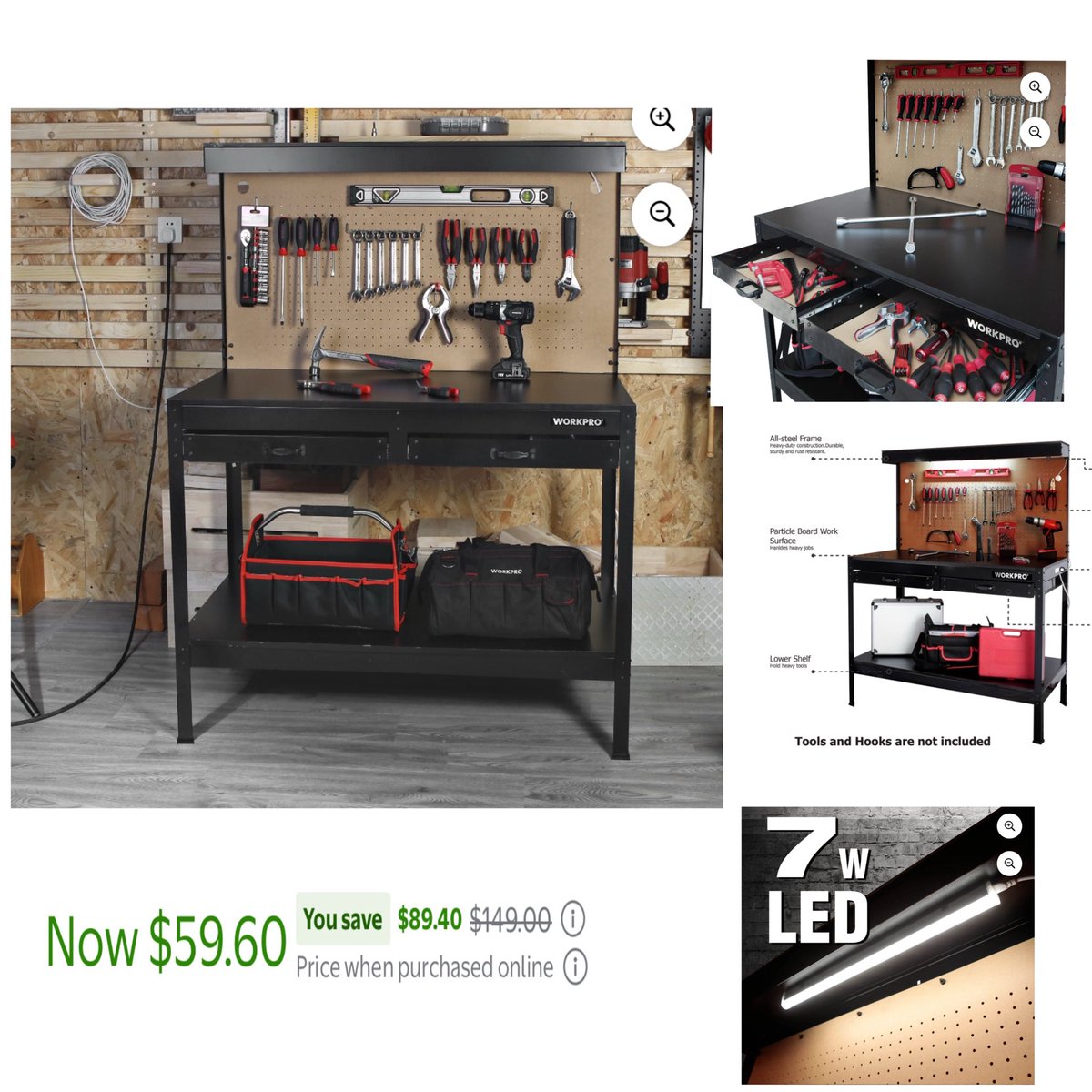 GregThatDude's tweet photo. WORKPRO Multi-Purpose 48-inch Workbench with Work Light $59.60! This is an absolute steal! 

Deal Here👉🏻https://t.co/fUm0ziQqUm #aff 

#deals #dealsfordudes #couponing #walmartdeals #walmart https://t.co/2bJlv9LPuO
