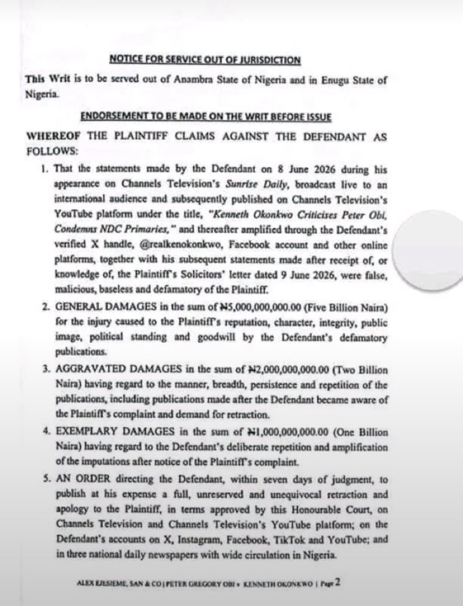 IdrisZekeriJnr's tweet photo. Court Orders Kenneth Okonkwo to Produce Evidence Against Peter Obi https://t.co/dn5ud5KW8N