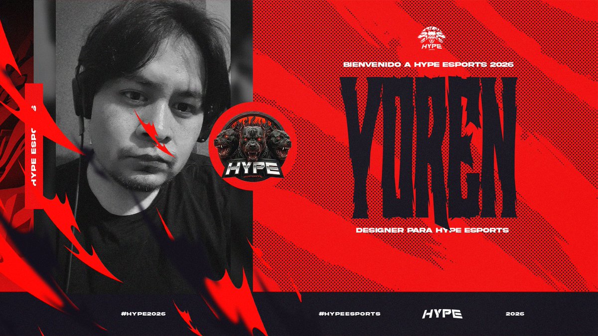 hypeesports_'s tweet photo. Le damos la bienvenida a @yorenmx como nuestro diseñador en esta nueva etapa, un viejo conocido regresa a Hype Esports. 🦴

#Hypesports2026 #Hypecontodo https://t.co/BArSfxDT3L