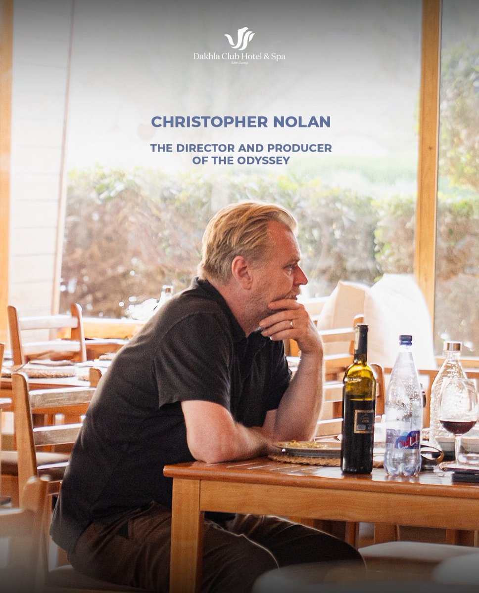 NolanAnalyst's tweet photo. New photos of Christopher Nolan in Morocco during the filming of THE ODYSSEY. https://t.co/ic9cIUpUYP