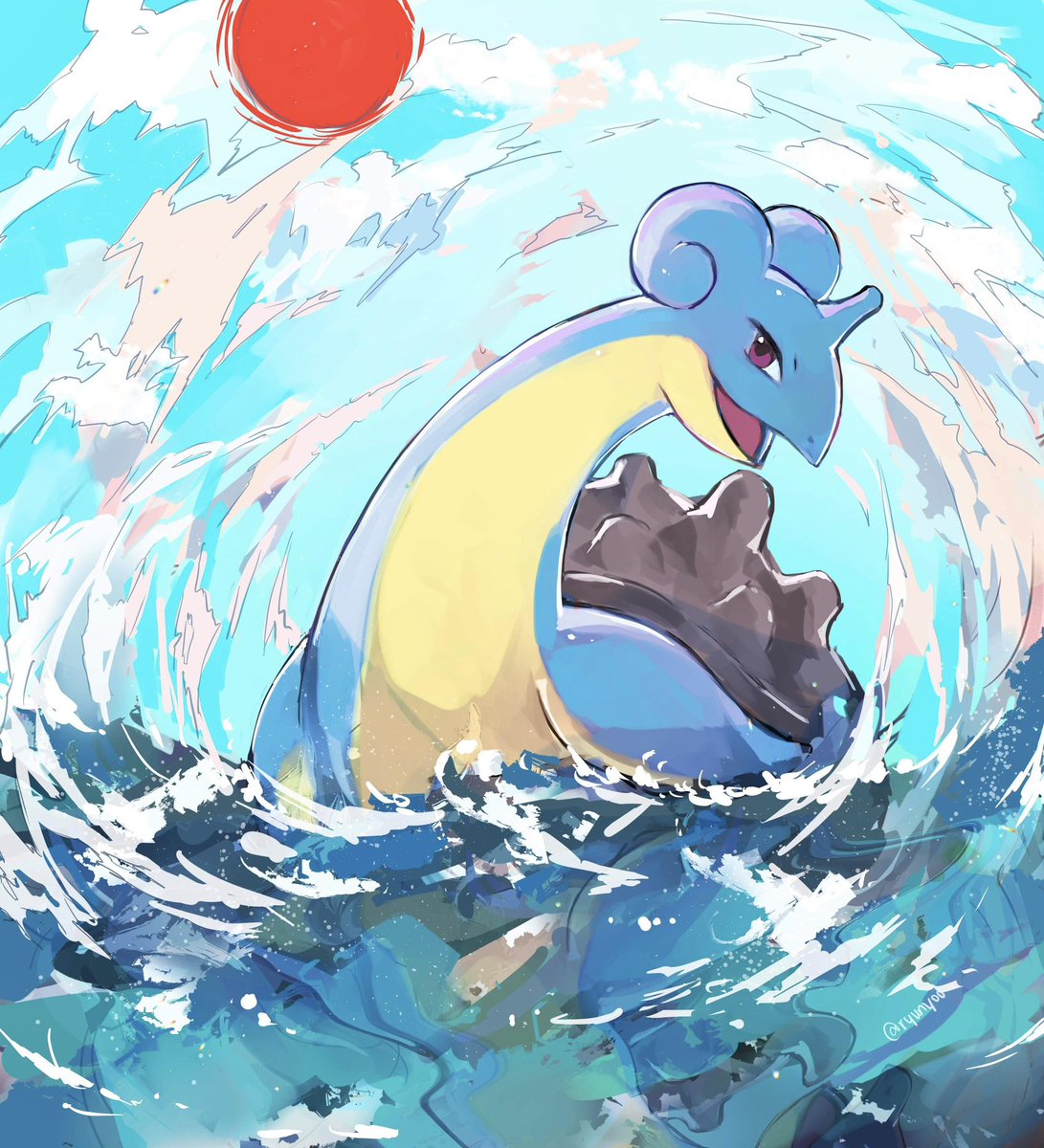 KantoIceQueen's tweet photo. Lapras

Nature: Modest 

Gender: Female 

The Pokémon which Lorelei sees as her ace. The two of them have been together since Lorelei was a little girl so their bond is unbreakable at this point. Lapras often acts as Lorelei’s throne, by her own choice of course https://t.co/TbbE2WVG6X