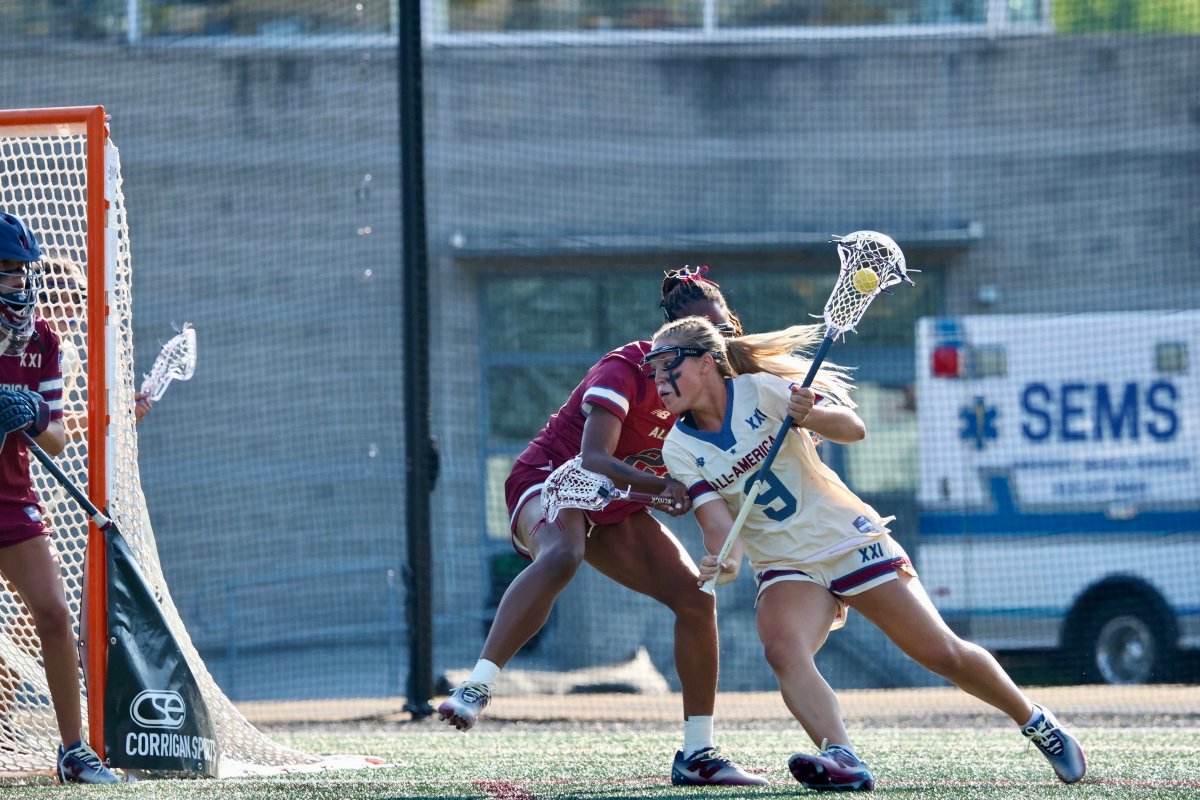 ILWomen's tweet photo. The New Balance All-America Senior Game has been all Team North so far.

Can the South pull off a comeback? Tune in on ESPNU to catch the finish! @CSELax https://t.co/CE3qIhEe0Y