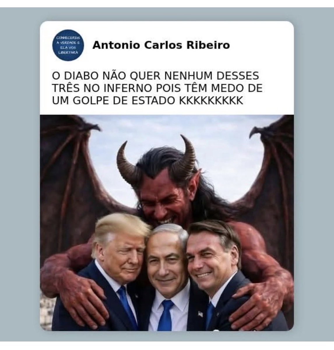 sindlopes's tweet photo. Um assassino criminoso de guerra mais odiado do planeta, condenado a prisão pelo Tribunal Penal Internacional. Porém um candidato miliciano só tem marginal convidado. E ratazana do SATANHYARU não perde por esperar a hora dele vai chegar. TIC. TOC. ⏰ https://t.co/3dAfnT4PB3