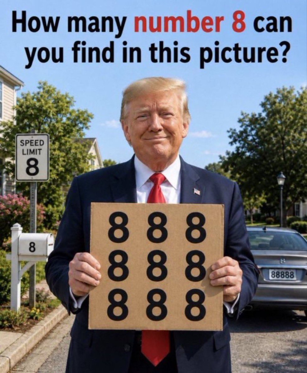 MelGibsonViews's tweet photo. How many number 8 can you find in this picture?

FOLLOW ME, THE NEXT DROP WILL BE SHOCKING https://t.co/gSsUBrNUu8