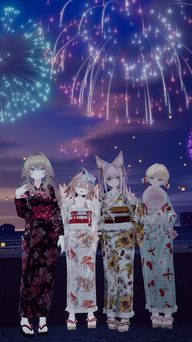 pimo_eku's tweet photo. お祭りと花火でとっても夏！ https://t.co/YzwIL9yUnh