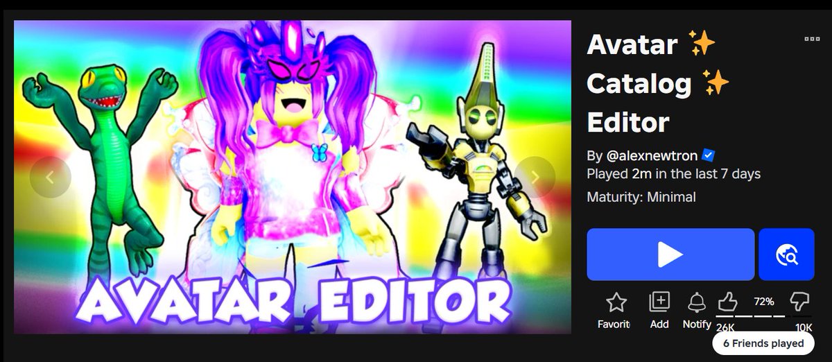 RhysiebroTV's tweet photo. Alexnewtron just made his own avatar editor game https://t.co/umWfO45n7k https://t.co/5vHS25F7pq