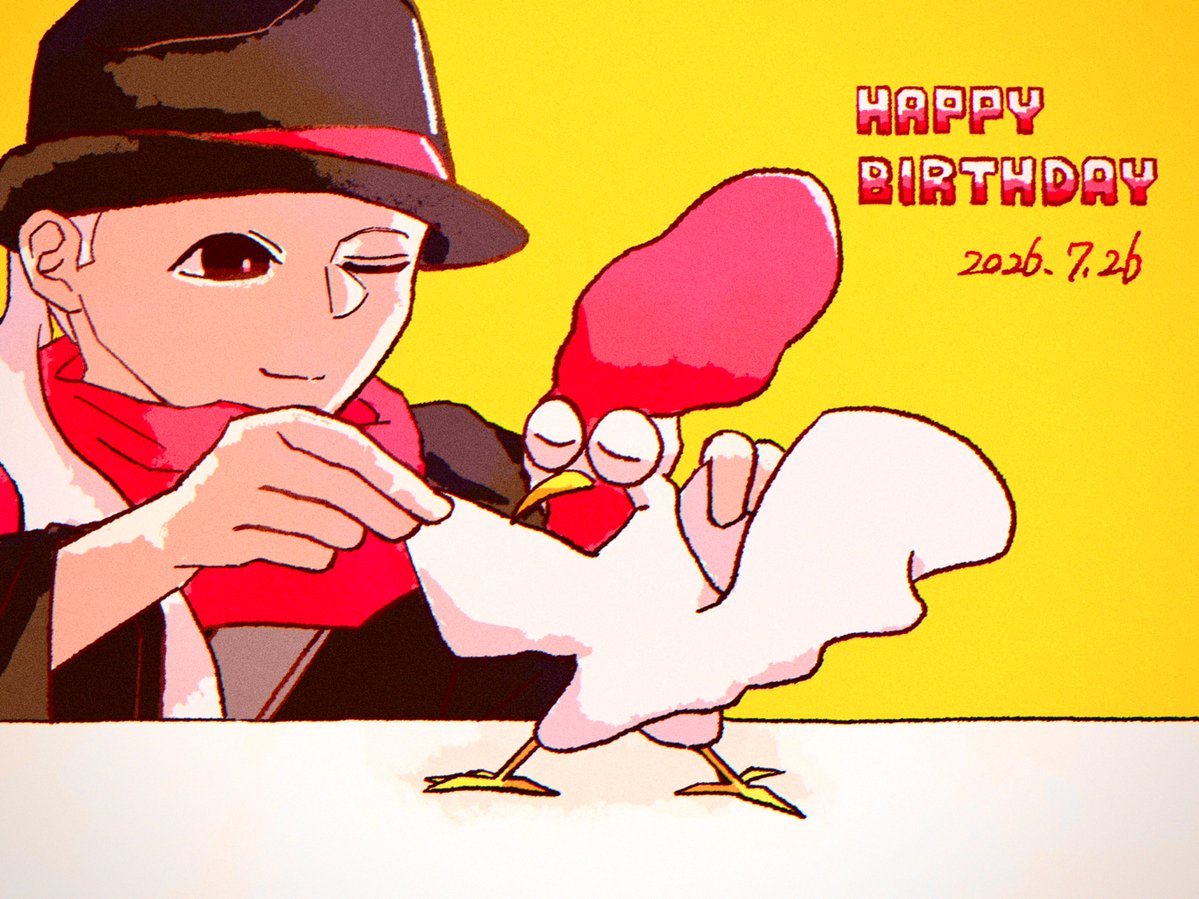 shake_0726's tweet photo. 恒例のセルフバースデーイラスト https://t.co/vLPMGuITNh