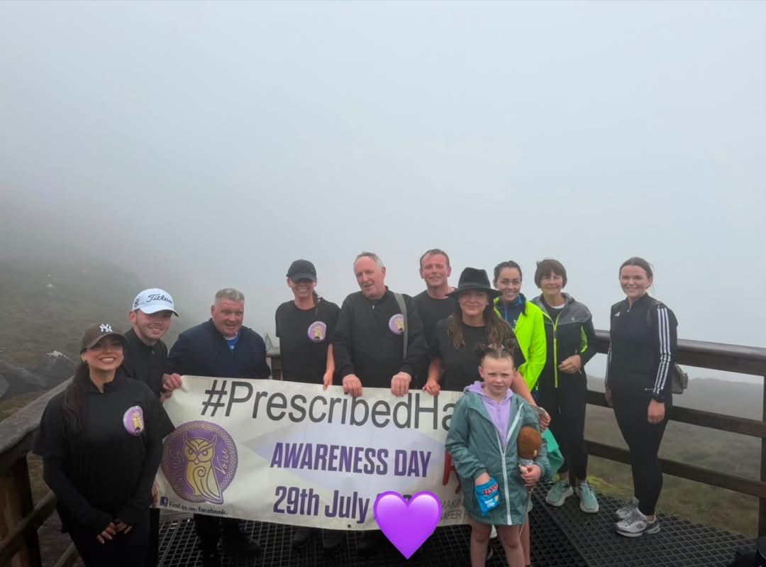 VoiceStephen's tweet photo. WE DID IT!!! 🎉🥳💜

I have a confession though…..I massively underestimated what was ahead of us 😂 Whoever described it as "a boardwalk" needs to have a word with themselves. 

We had this beautiful vision of today.…glorious sunshine, breathtaking views, loads of photos, heartfelt videos, deep conversations, and a moving livestream from the summit.

Reality had other ideas. 

Five minutes in.…pulled groin.
Google promised the first 4km gravel path was FLAT... Google, you're a liar 😭
No phone signal for our tribute songs. 
The weather had clearly packed a personal grudge against us.

Even at the very first stile…AT THE VERY BEGINNING might I add!! One of our hikers fell over, falling into what can only be described as a fresh serving of cow 💩

A kind group member rushed over to help...
...and promptly ended up covered in cow poo too 🙌🏻🤣

Honestly, if anyone had been filming us, we'd have gone viral for all the wrong reasons.

And after climbing over 2,182 feet and completing an 11km (7 mile) trek with hundreds of steep steps.….
NO VIEW!! 😂😂

We'd climbed all the way to the top only to discover we were being treated to the deluxe cloud experience. Visibility…..About three feet! I'm fairly sure we entered a completely different climate at the summit.

But maybe that was exactly how it was meant to be.

We weren't looking at the clouds.….
.…..we were in them ☁️💜

Those final steps felt like we were climbing into something almost otherworldly.

Standing there, completely surrounded by cloud, was exhilarating, humbling and somehow incredibly peaceful. All the chaos from below had simply disappeared. The noise, the rush, the distractions.…they were gone.

For those few moments, it felt like there was nothing but stillness.

For a walk in our loved ones memory, it couldn't have felt more fitting 💜

There were definitely moments I wondered if I was going to make it, but every single time I thought about stopping, I thought about Stephen. Without him, I can honestly say I'd never have attempted anything like this. I know others were the same. Every step was for him, his legacy, and every family affected by prescribed harm.

To everyone who donated, shared our fundraiser, sent messages of encouragement and supported us from afar…..thank you 🙏🏻

Today's walk wasn't perfect.
It wasn't picturesque.
It definitely wasn't glamorous.
But it was unforgettable.
And somehow.….despite the clouds, the pulled groin, Google's "flat" path, the lack of signal and the now legendary first-hurdle cow 💩 incident.…
It turned out to be the best day ever! 

For Stephen. For Darren. For Conall. Always. 💜⛰️

We will be keeping the fundraiser open until Stephen’s Anniversary and Prescribed Harm Awareness Day 29th July - every donation is so much appreciated 💜

Link to fundraiser: https://t.co/nCHkYk8EMi

#StephensVoice #DarrensVoice #ConallsVoice #PrescribedHarmAwareness #StairwayToHeaven #SuicidePrevention #EveryStepForChange