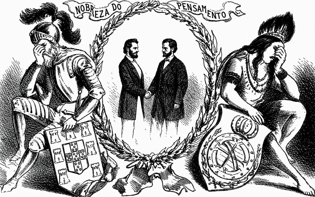 CoronelXimenes's tweet photo. «  As duas infelizes vítimas, o Sr. Vasconcelos e Leite Pereira, do consulado portugues no Paraguai, que, por terem prestado socorro a prisioneiros brasileiros, foram mortos pelo “amigo da humanidade” Francisco Solano López.  »

Periódico “Semana Ilustrada” № 417, 06/12/1868. https://t.co/nGjayLZaW4