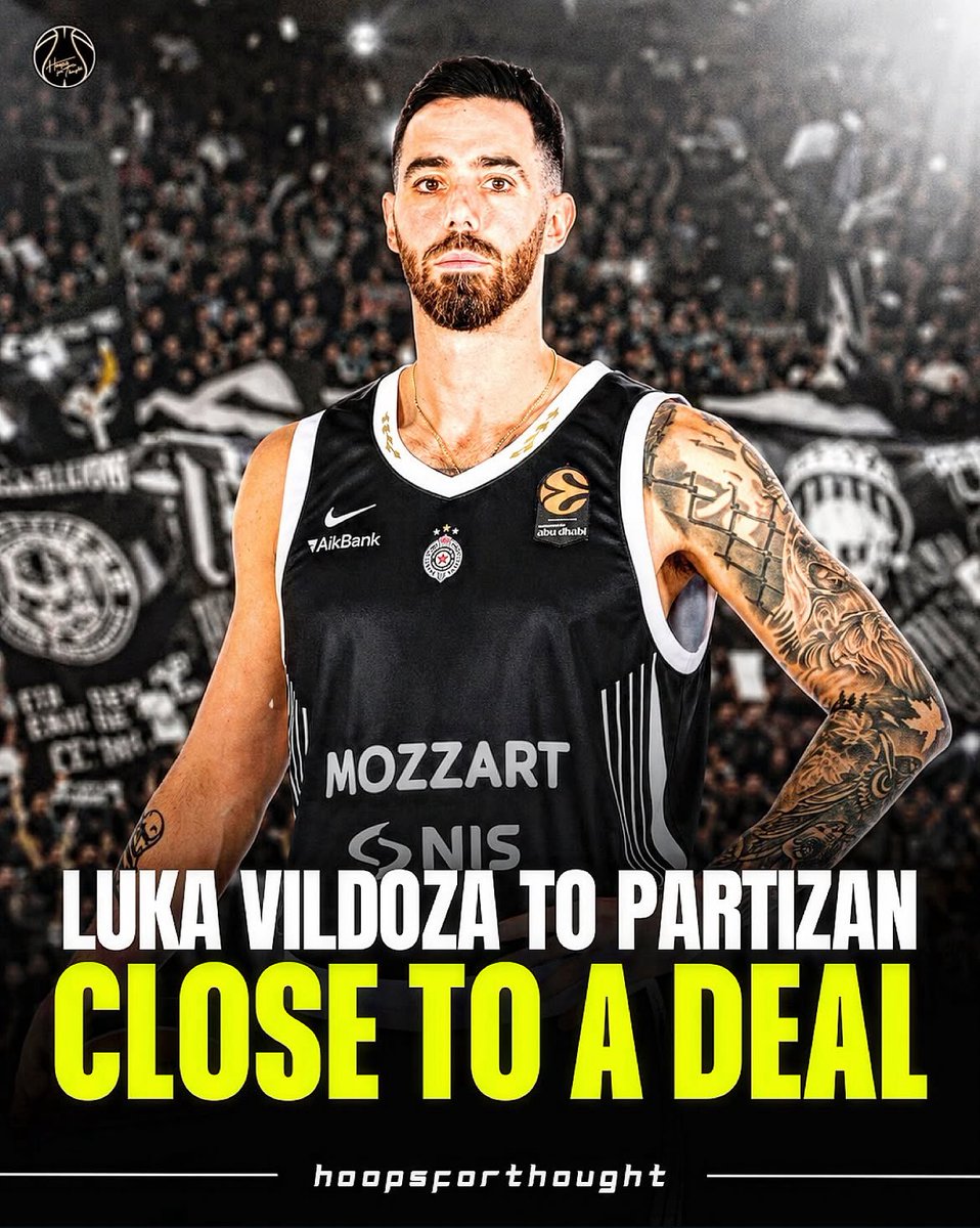hoopsfthoughtgr's tweet photo. BREAKING: Luca Vildoza is set to return to Belgrade and sign with PARTIZAN ⚫️⚪️

Via: @Eurohoopsnet/ @chemadelucas 

#kkp #euroleague #kkcz #paobc #olympiacosbc https://t.co/Z3bKmcbcVR