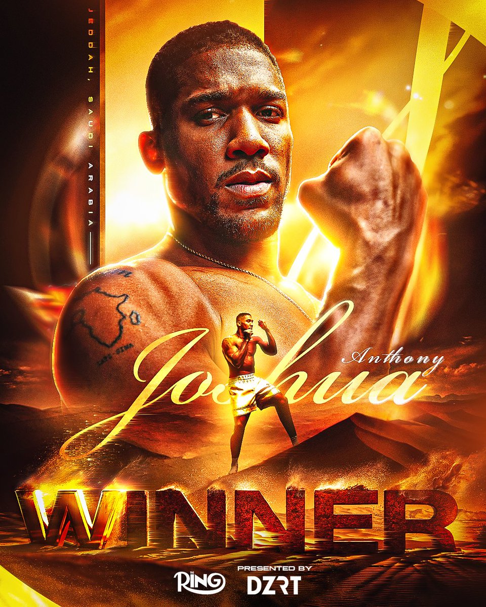 ringmagazine's tweet photo. WHAT A COMEBACK ‼️

Anthony Joshua KNOCKS OUT Kristian Prenga in round two after being floored twice in round one 🤯

Presented by @DZRTSA 

#JoshuaPrenga | Exclusively on DAZN 🥊 https://t.co/zItlppB4LS