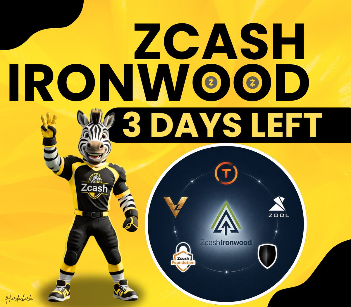 hardaeborla's tweet photo. Few Days Left!!
Stay Shielded Guys 🛡️💃😋
#Zcash #Web3 #Crypto #PrivacyMatters #IronWood #ZEC https://t.co/Jq3fGc1lGk