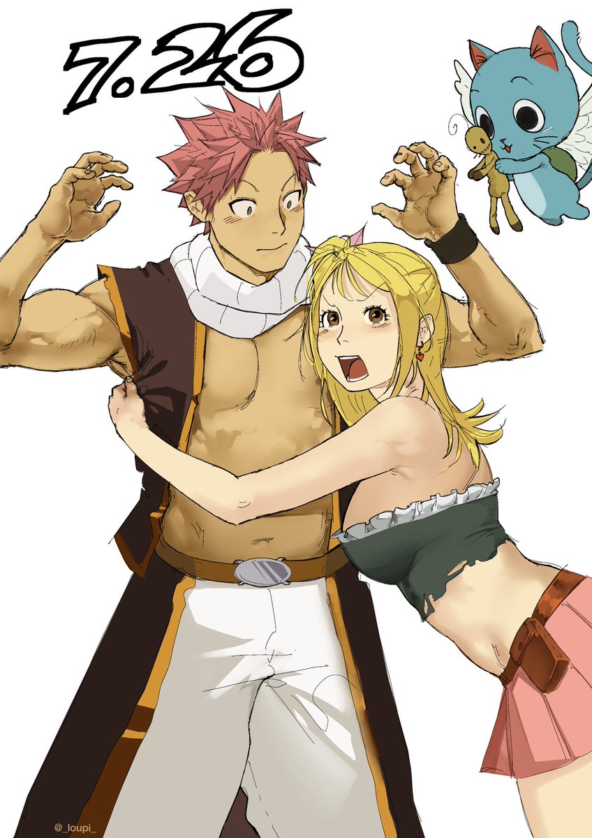 _loupi_'s tweet photo. Happy nalu day #ナツルーの日 #nalu #lucyheartfilia #Fairytail https://t.co/ZjAQVQzqIa