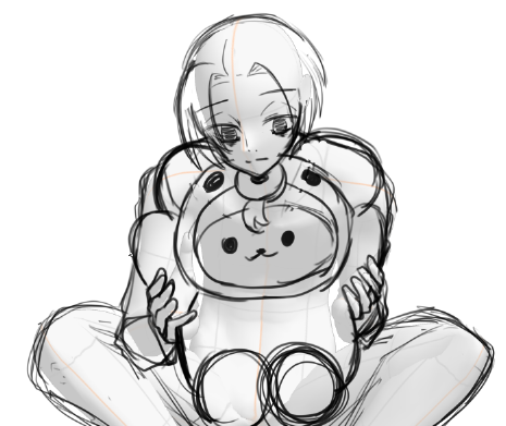 eren_precious's tweet photo. 線画始めたら変すぎて3D人形から描き直した
3Dこねこね苦手すぎる… https://t.co/viaXPSI7z3