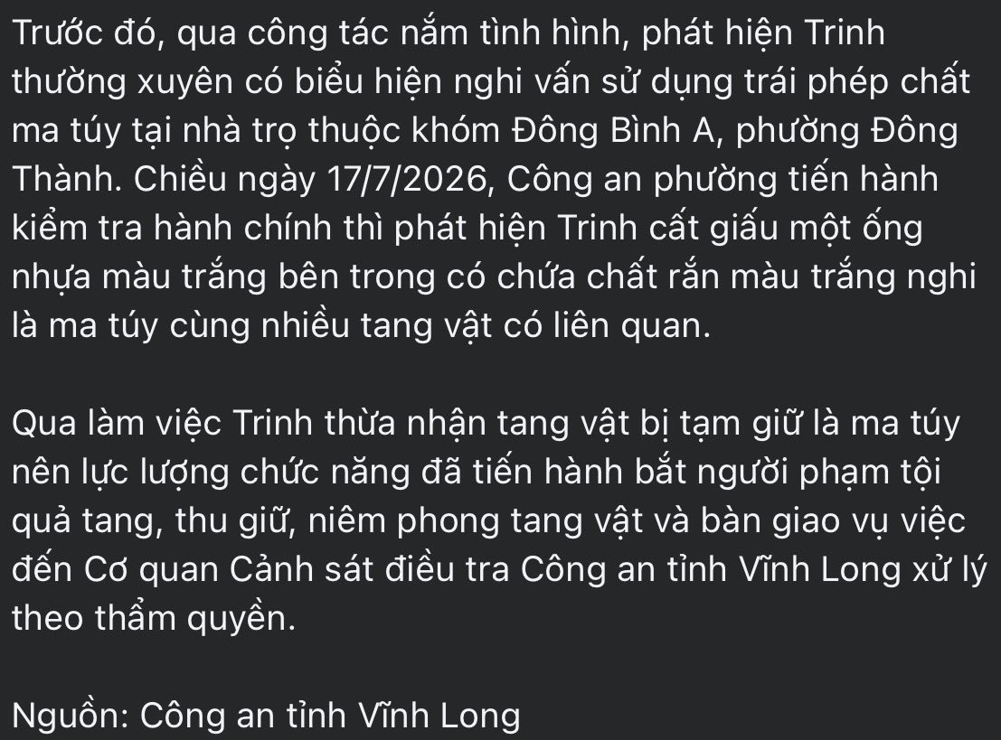 ZaneBte's tweet photo. ❗️ Mới thức giấc đã thấy tin này rồi

Ngọc Trinh bị tạm giữ vì tàng trữ trái phép chất m.t anh em ạ

Zane dụi mắt mấy lần khi thấy tin này 🥴 

Trinh ơi là Trinh, sao vậy hả em 

Cuối có ảnh bắt quả tang em Trinh nhé https://t.co/5Mzakt2BzJ