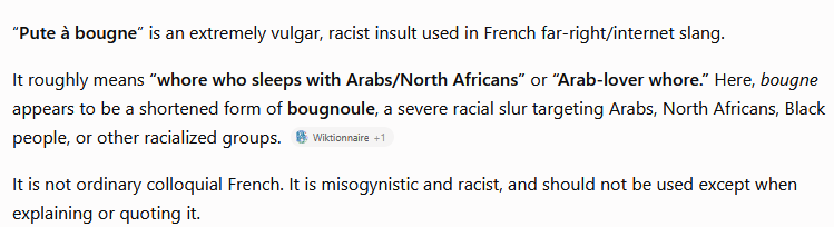espritplastique's tweet photo. Least racist french expression https://t.co/kXy054AP1N
