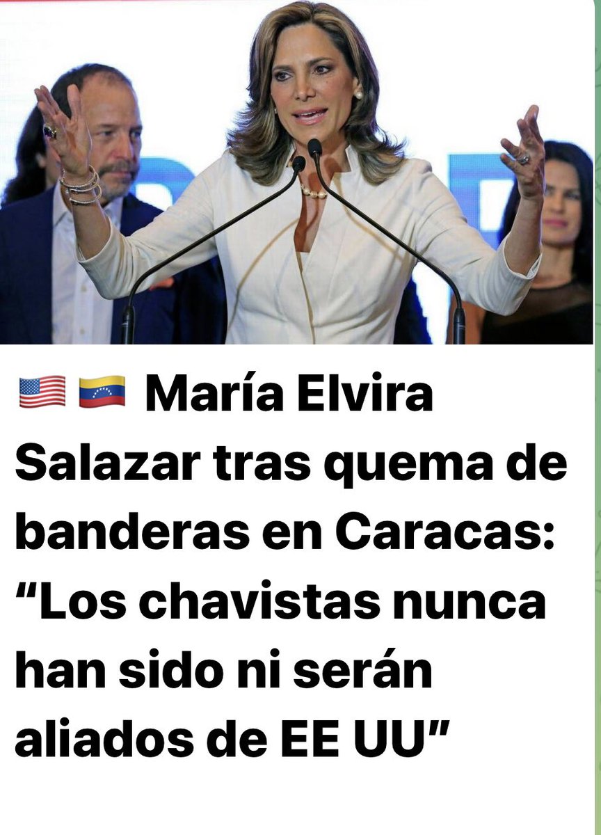 BlancoGustavo10's tweet photo. Por fin esta miserable @MaElviraSalazar dice una verdad. Nosotros los chavistas vemos a EEUU 🇺🇸 tal como son, Mentirosos, Saqueadores, Ladrones, Criminales, Hipócritas, Traidores y los auténticos Narcotraficantes. https://t.co/shxGPQr81i