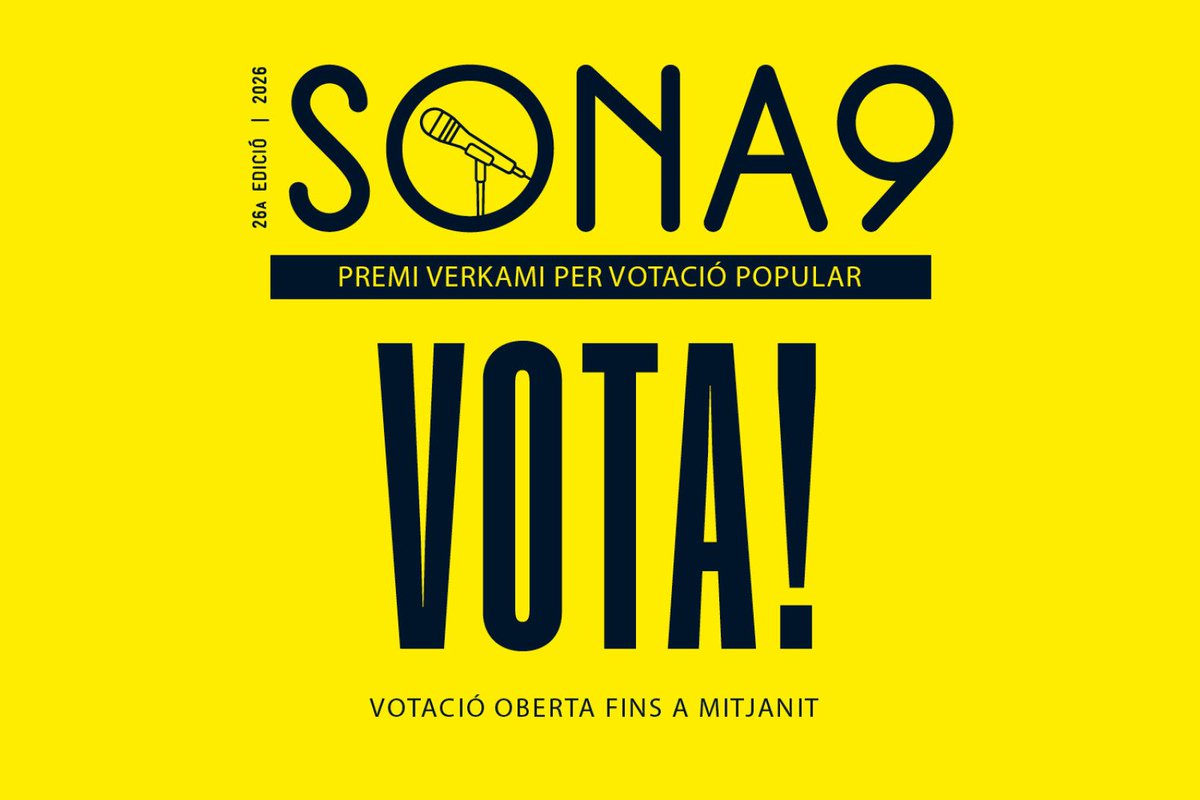 enderrock's tweet photo. 💥 Vota el guanyador del Premi Verkami per Votació Popular del @sonanou 2026 💥

➡️ https://t.co/PTs5ulhkYj https://t.co/Wz4AqWLA2J