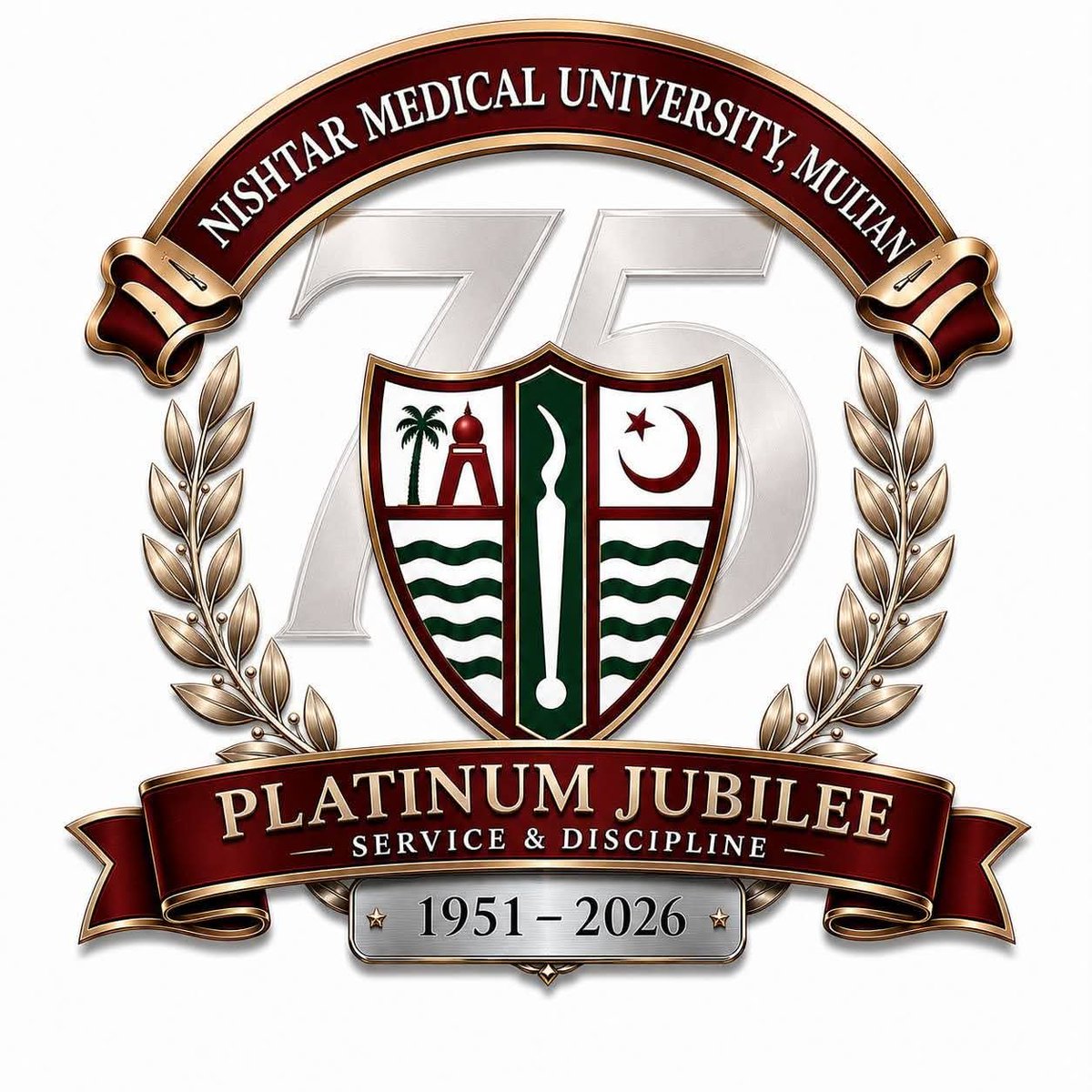 dr_xeekhan's tweet photo. 75 Years of Excellence ✨  
From 1951 to 2026, Nishtar Medical University, Multan has been healing lives, building careers &amp; shaping the future of healthcare in Pakistan.  
A legacy of 75 years of Service &amp; Discipline.  
This Platinum Jubilee belongs to every #Nishtarian 💚
#NHM https://t.co/RNHA2HDMsA